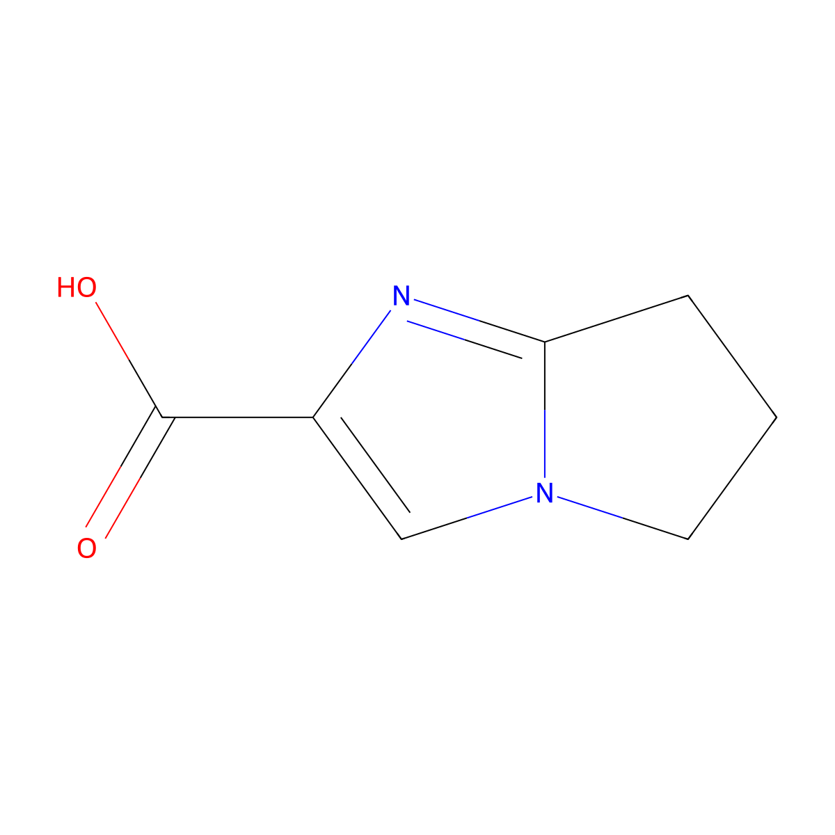 5H,6H,7H-Pyrrolo[1,2-a]imidazole-2-carboxylic acid molecular structure, CAS 1286754-28-6