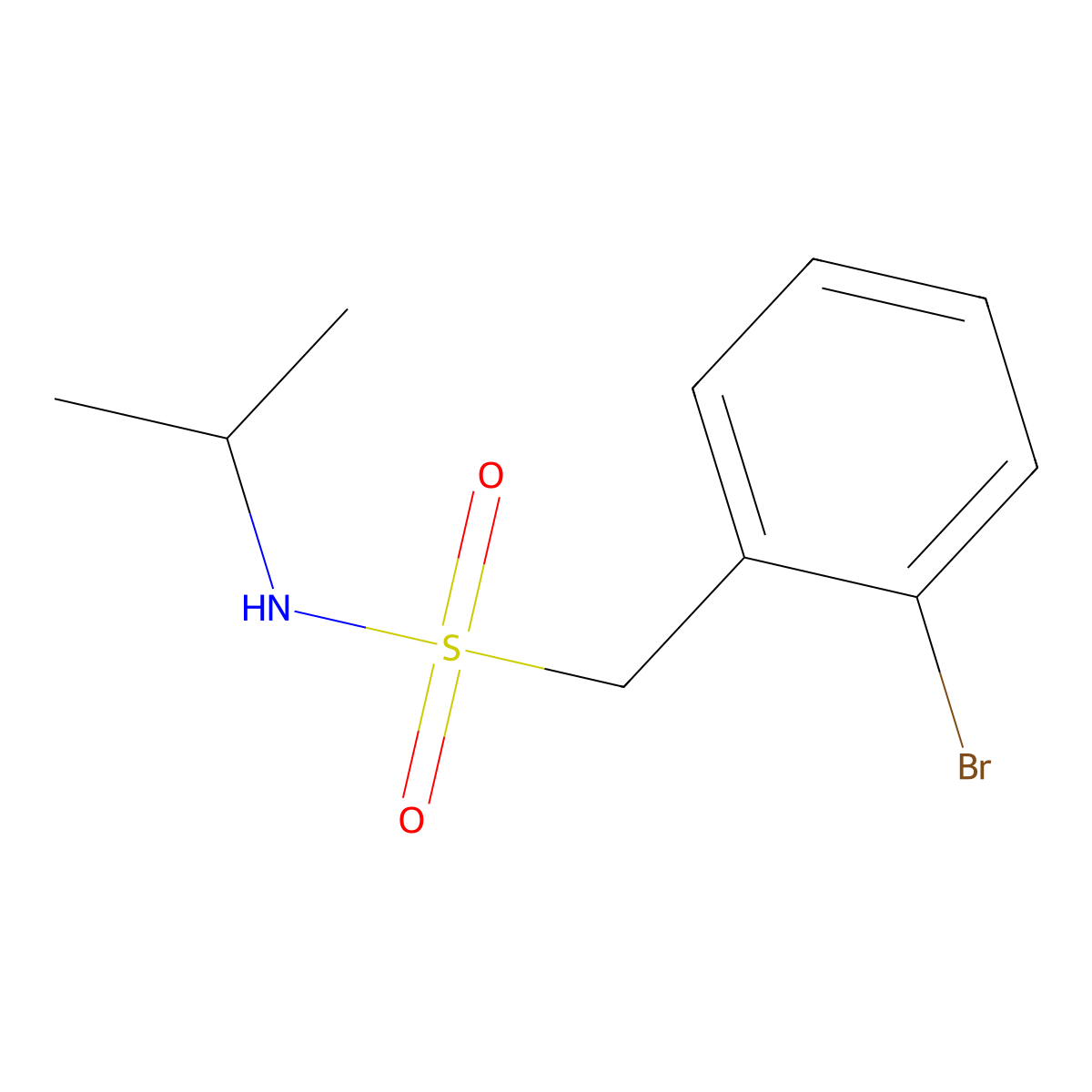 1-(2-Bromophenyl)-N-isopropylmethanesulfonamide molecular structure, CAS 1286754-39-9