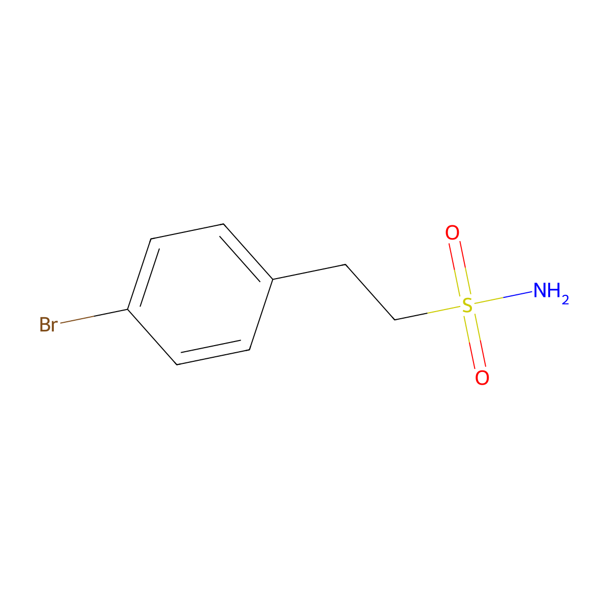 2-(4-Bromophenyl)ethane-1-sulfonamide molecular structure, CAS 1286754-41-3