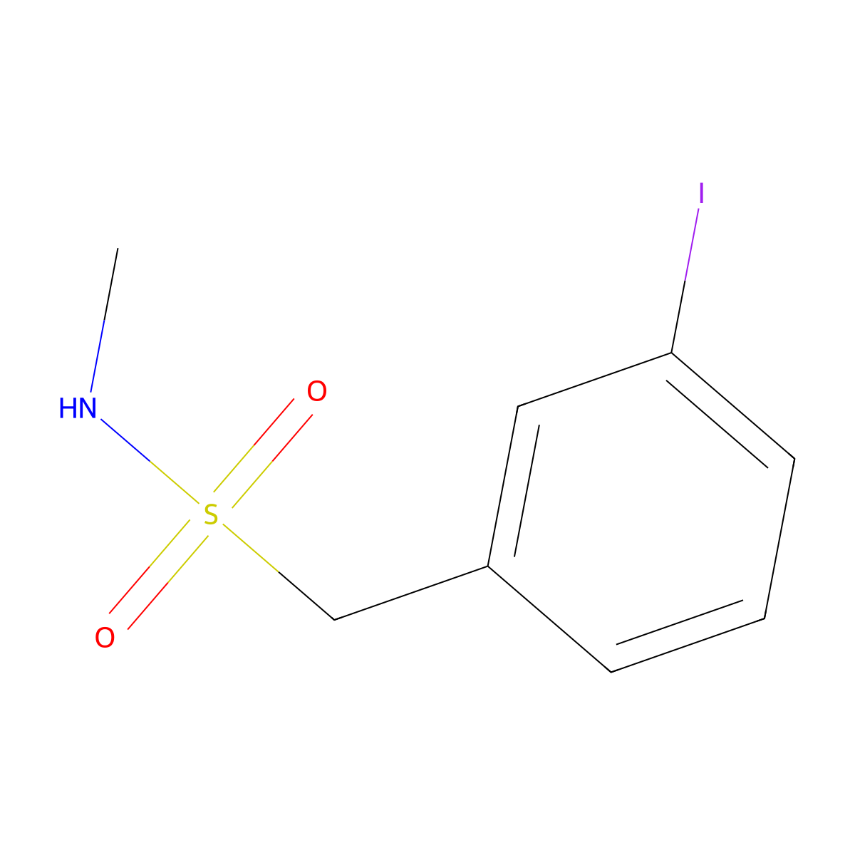1-(3-Iodophenyl)-N-methylmethanesulfonamide molecular structure, CAS 1286754-49-1