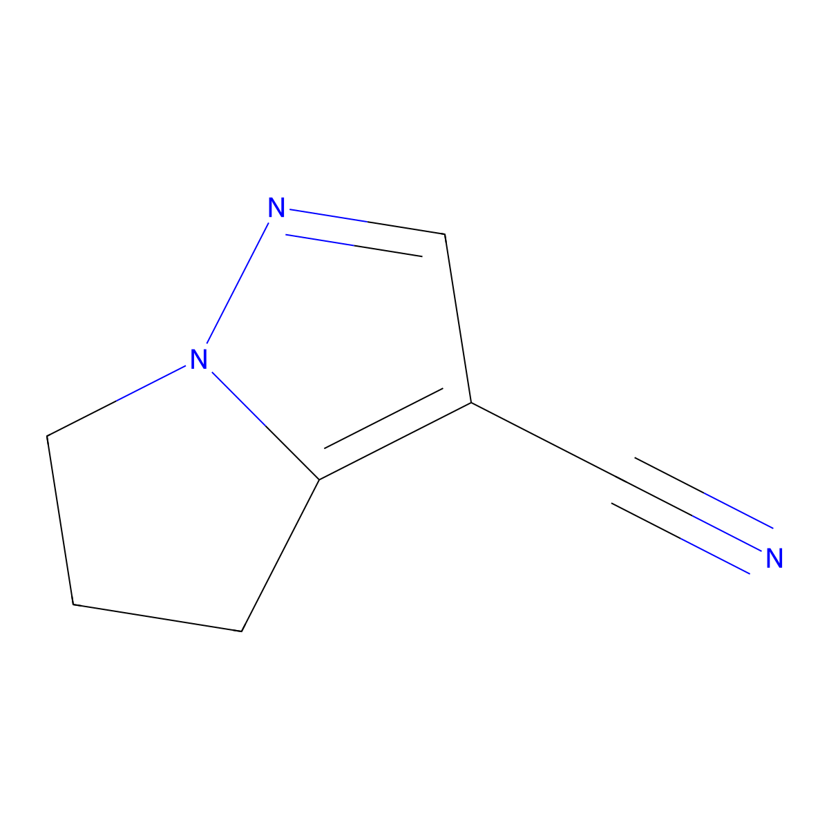 5,6-Dihydro-4H-pyrrolo[1,2-b]pyrazole-3-carbonitrile molecular structure, CAS 1286754-59-3