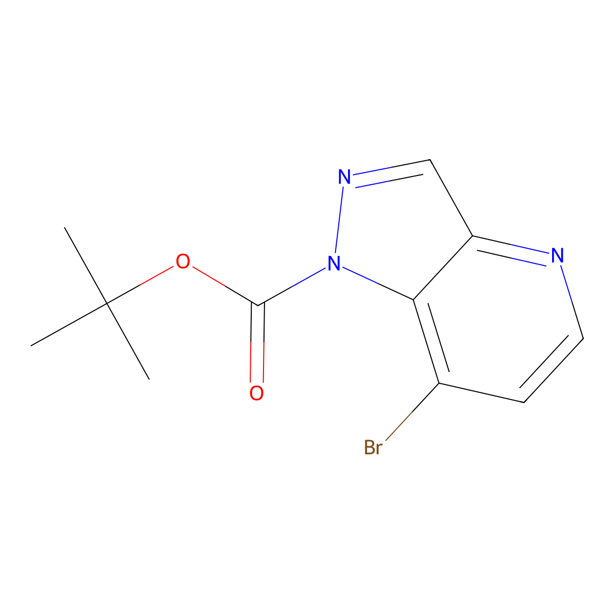 tert-Butyl 7-bromo-1H-pyrazolo[4,3-b]pyridine-1-carboxylate molecular structure, CAS 1286754-62-8