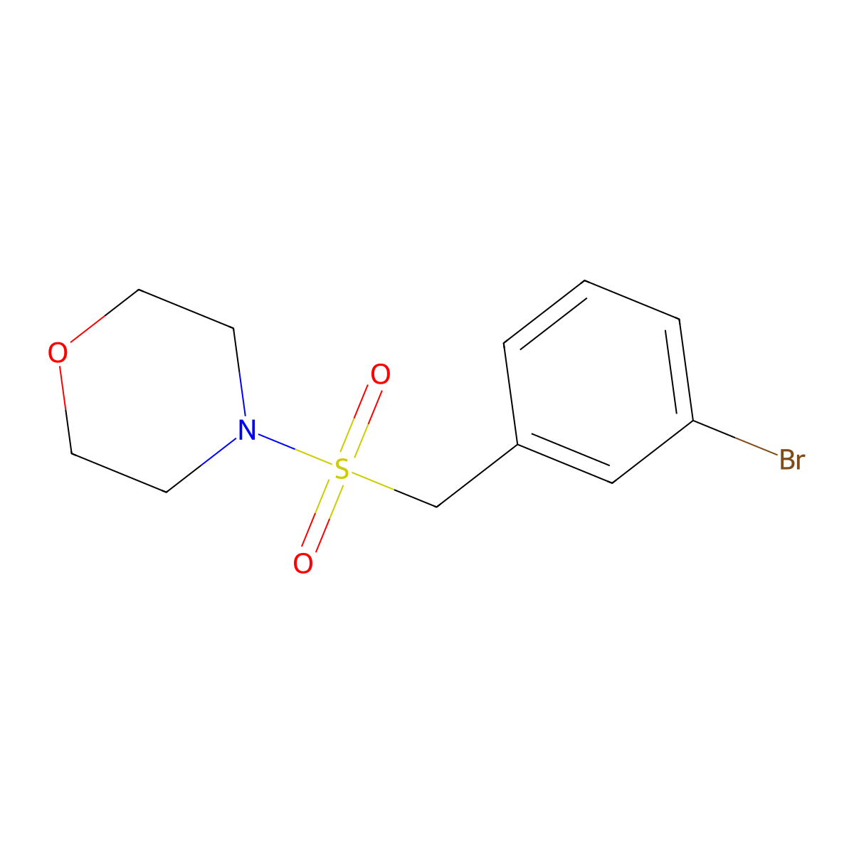 4-((3-Bromobenzyl)sulfonyl)morpholine molecular structure, CAS 1286754-83-3