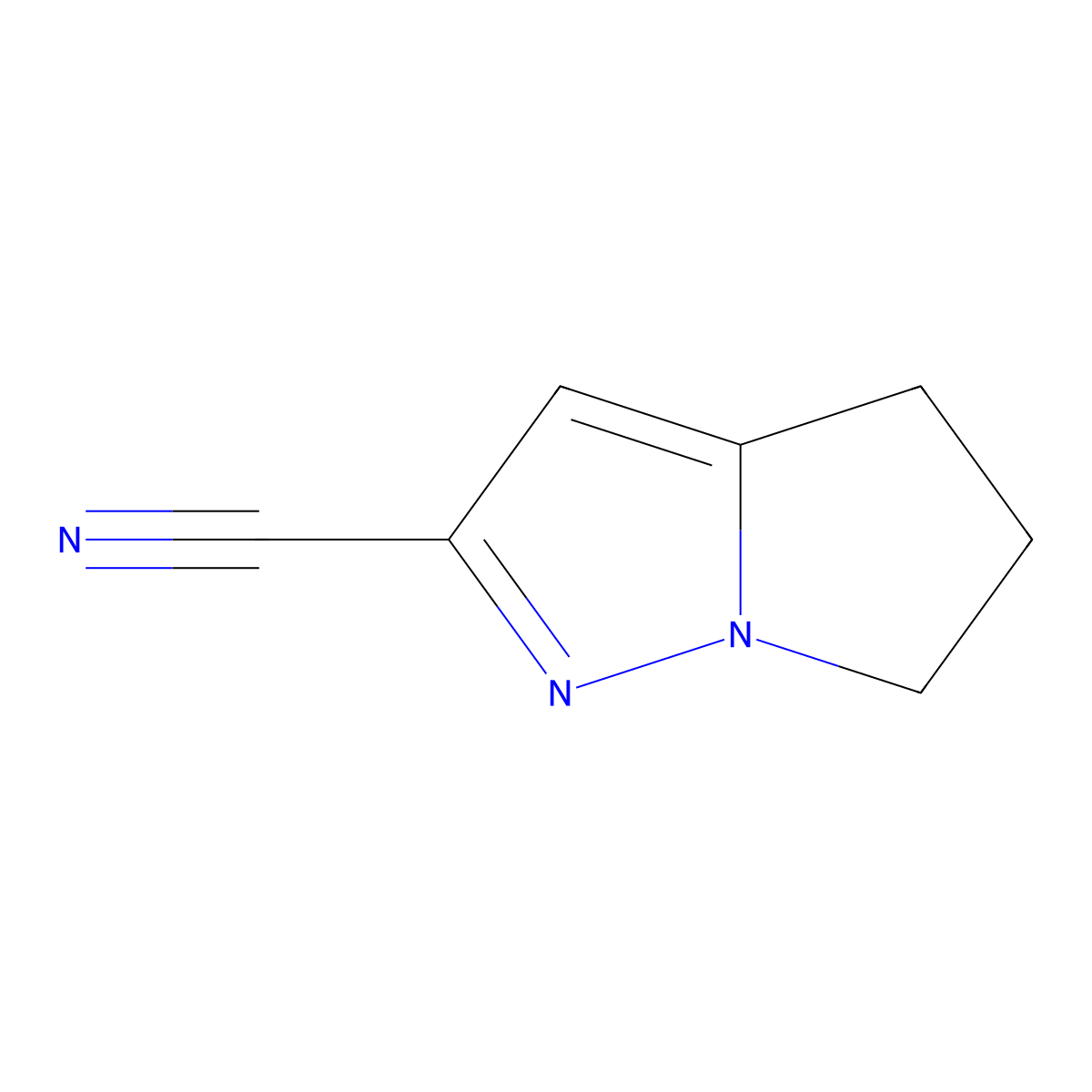 5,6-Dihydro-4H-pyrrolo[1,2-b]pyrazole-2-carbonitrile molecular structure, CAS 1286754-84-4
