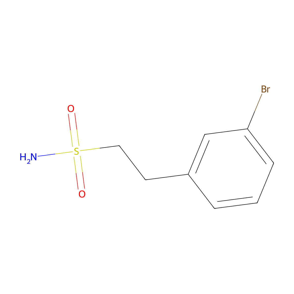 2-(3-Bromophenyl)ethane-1-sulfonamide molecular structure, CAS 1286754-89-9