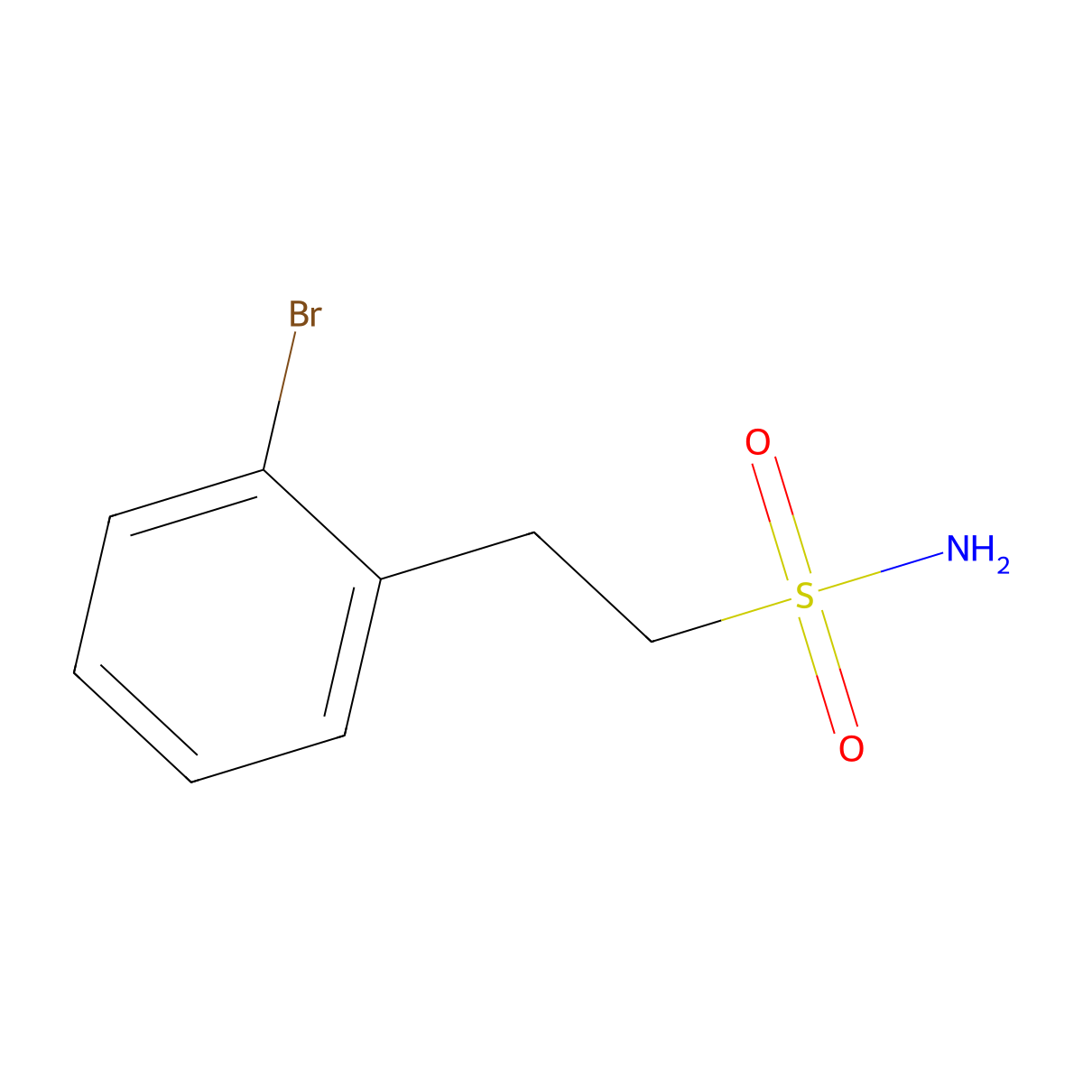 2-(2-Bromophenyl)ethane-1-sulfonamide molecular structure, CAS 1286754-90-2