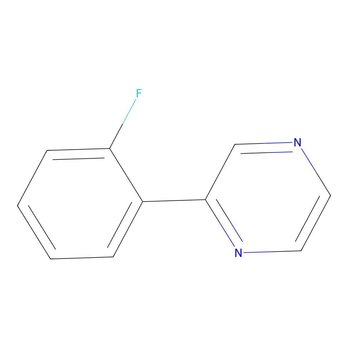 2-(2-Fluorophenyl)pyrazine molecular structure, CAS 1286754-91-3