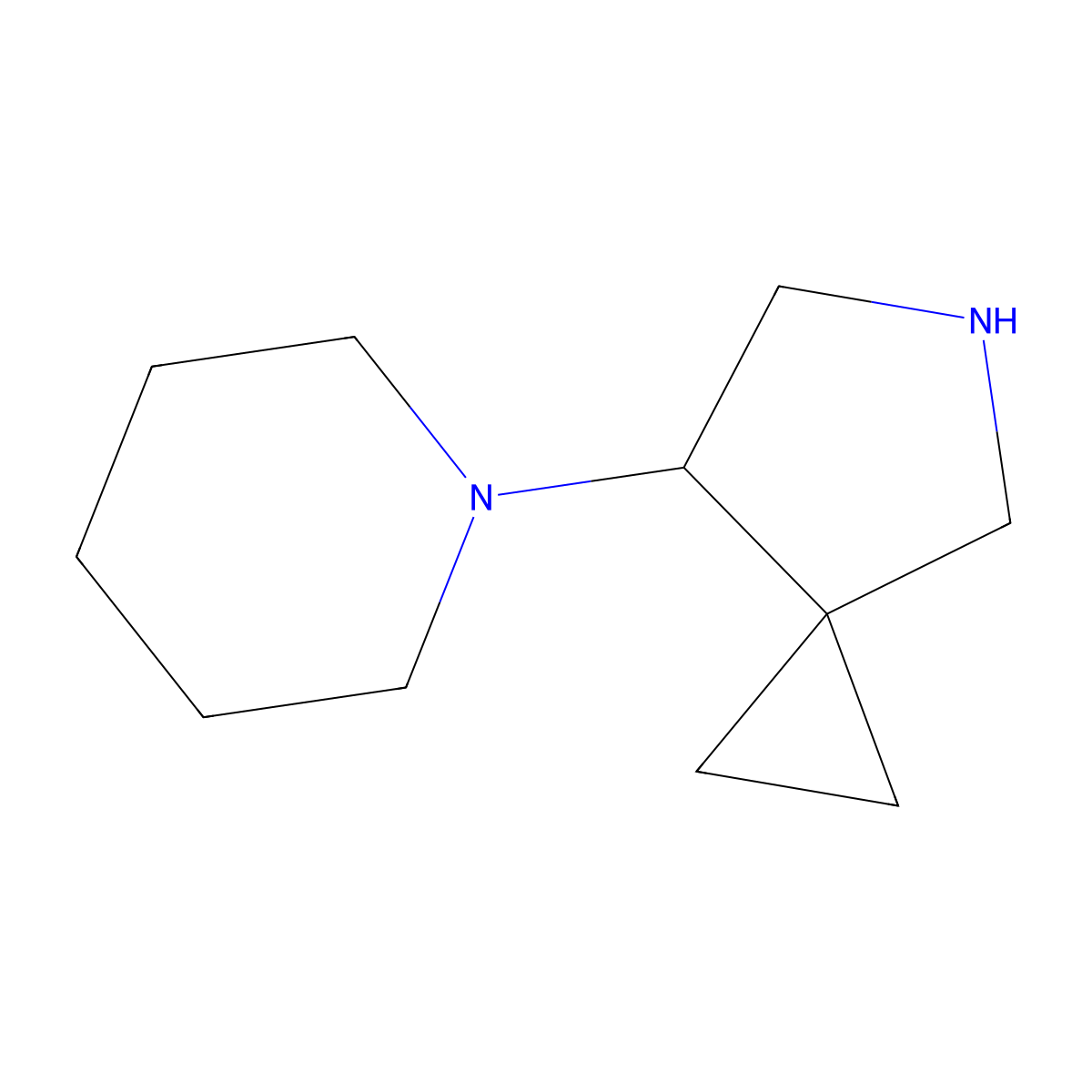 7-(Piperidin-1-yl)-5-azaspiro[2.4]heptane molecular structure, CAS 1286754-97-9
