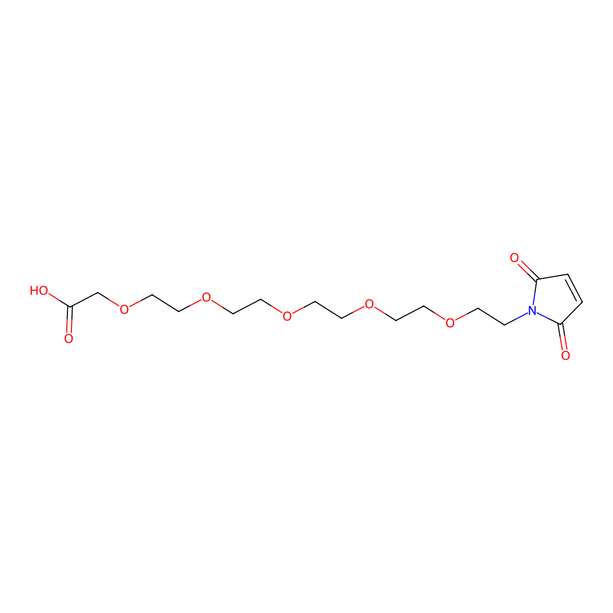 Mal-PEG5-CH2COOH molecular structure, CAS 1286755-05-2