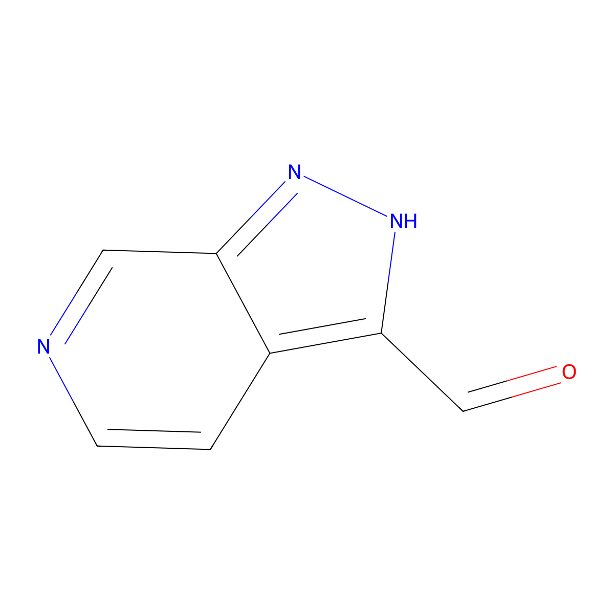 1H-pyrazolo[3,4-c]pyridine-3-carbaldehyde molecular structure, CAS 1286755-12-1