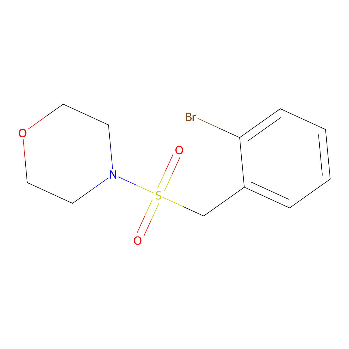 4-{[(2-Bromophenyl)methane]sulfonyl}morpholine molecular structure, CAS 1286755-13-2