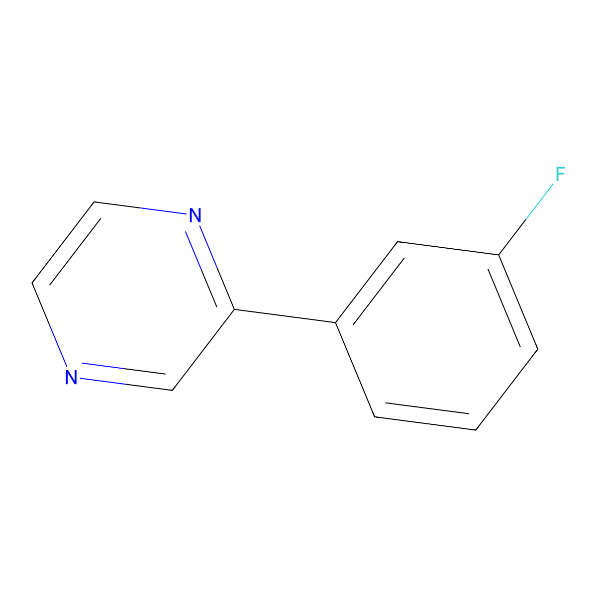 2-(3-Fluorophenyl)pyrazine molecular structure, CAS 1286755-19-8