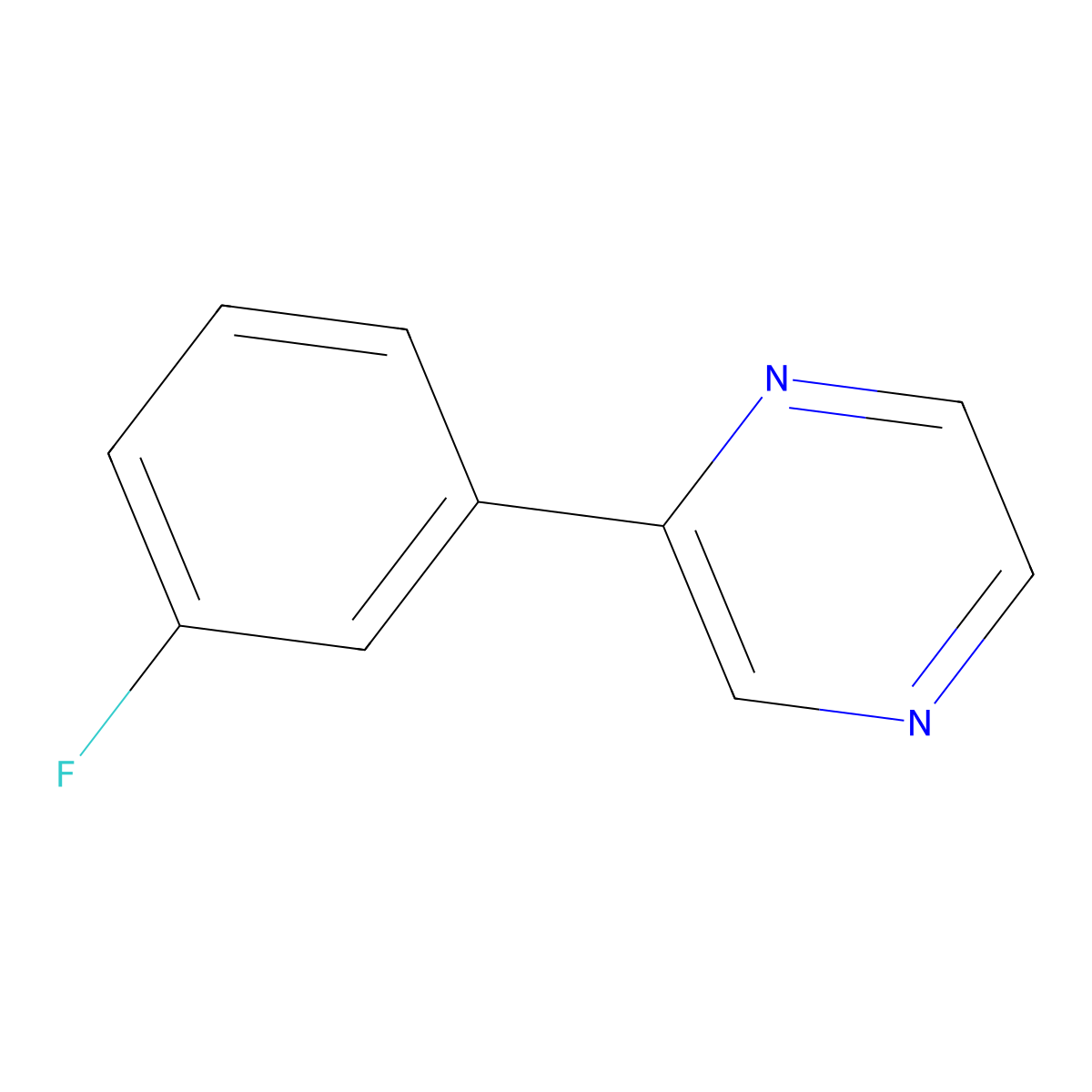 2-(3-Fluorophenyl)pyrazine molecular structure, CAS 1286755-19-8