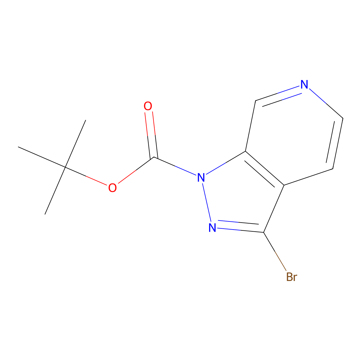 tert-Butyl 3-bromo-1H-pyrazolo[3,4-c]pyridine-1-carboxylate molecular structure, CAS 1286755-24-5