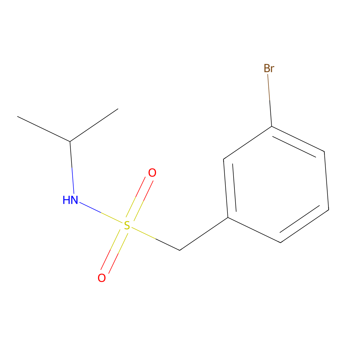 1-(3-Bromophenyl)-N-isopropylmethanesulfonamide molecular structure, CAS 1286755-31-4