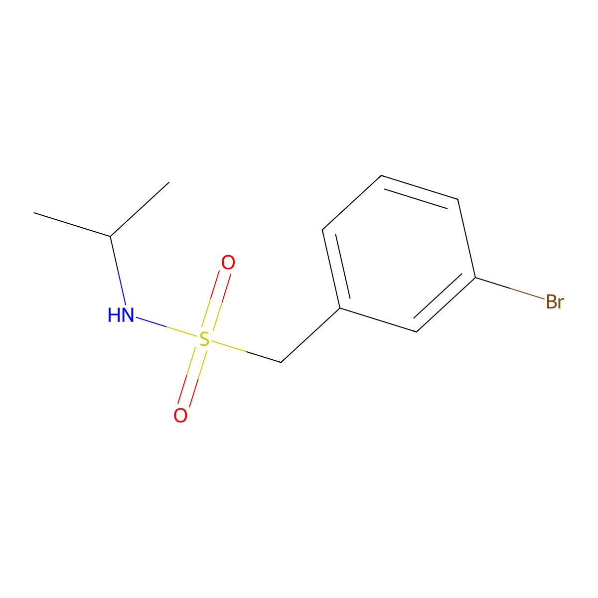 1-(3-Bromophenyl)-N-isopropylmethanesulfonamide molecular structure, CAS 1286755-31-4