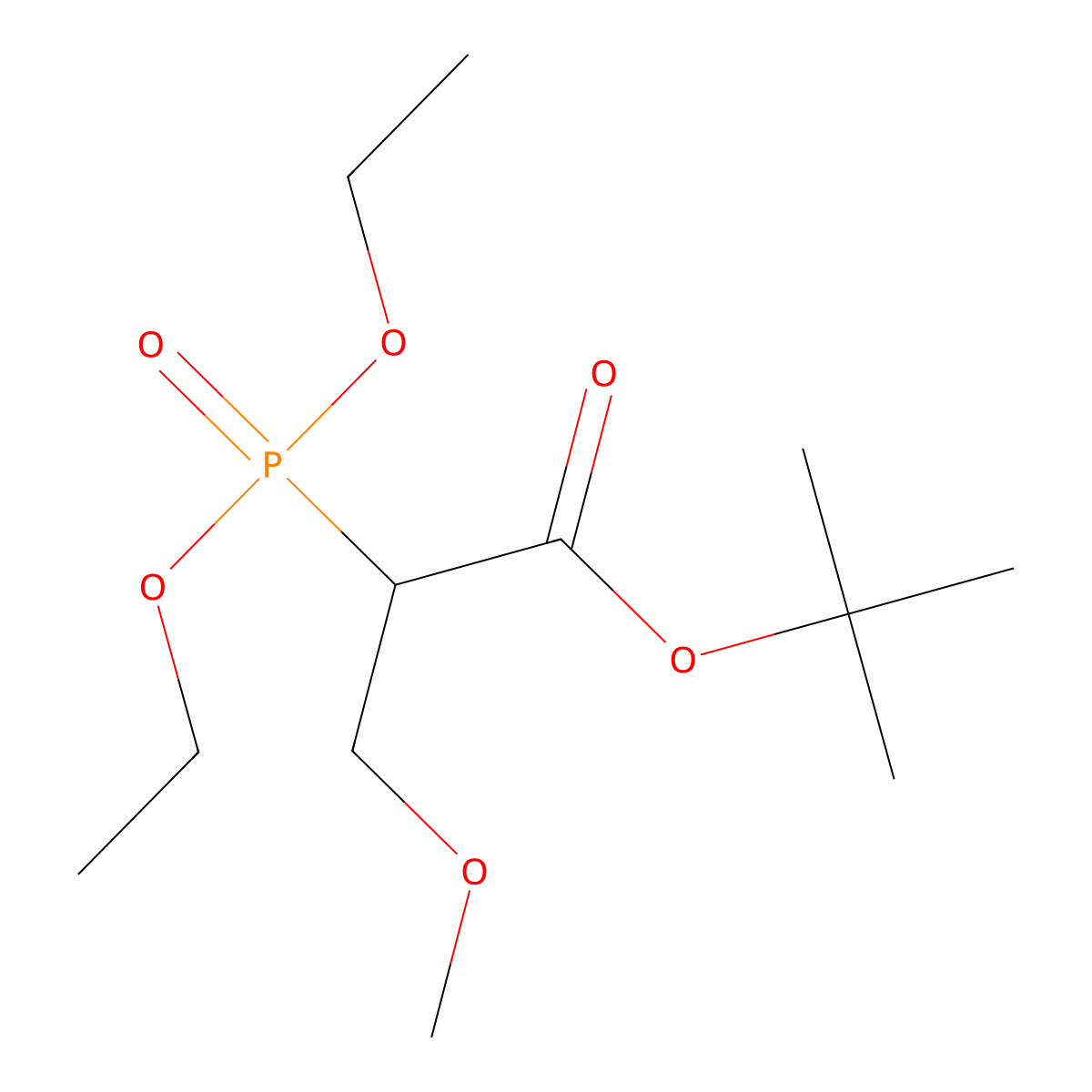 tert-Butyl 2-(Diethoxyphosphoryl)-3-methoxypropanoate molecular structure, CAS 1286756-55-5