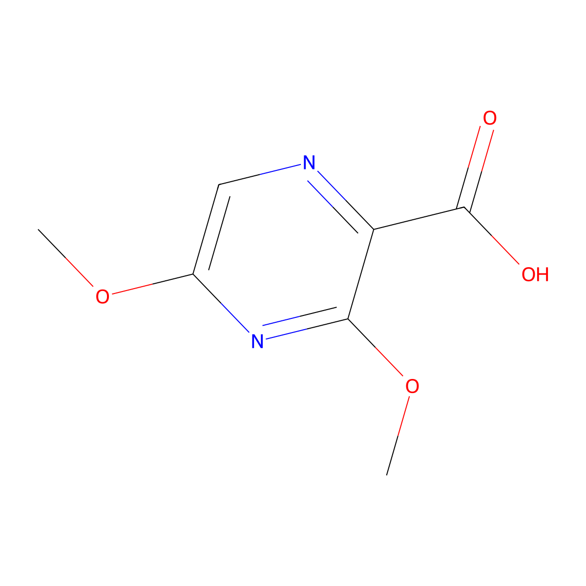 3,5-Dimethoxypyrazine-2-carboxylic acid molecular structure, CAS 1286756-62-4
