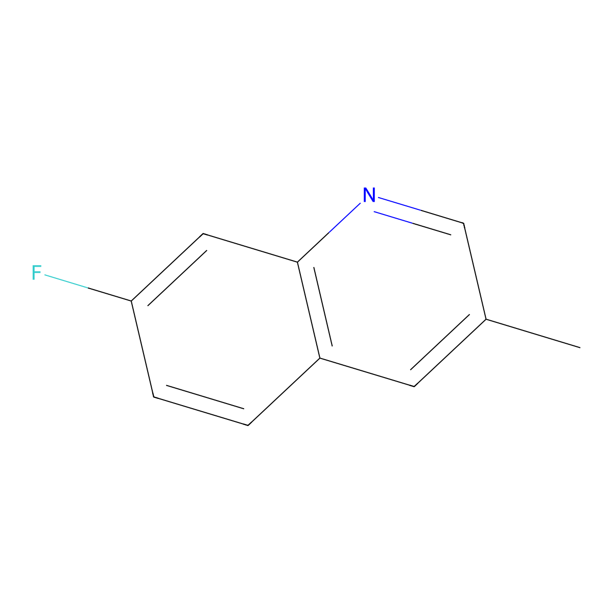 7-Fluoro-3-methylquinoline molecular structure, CAS 1286756-89-5