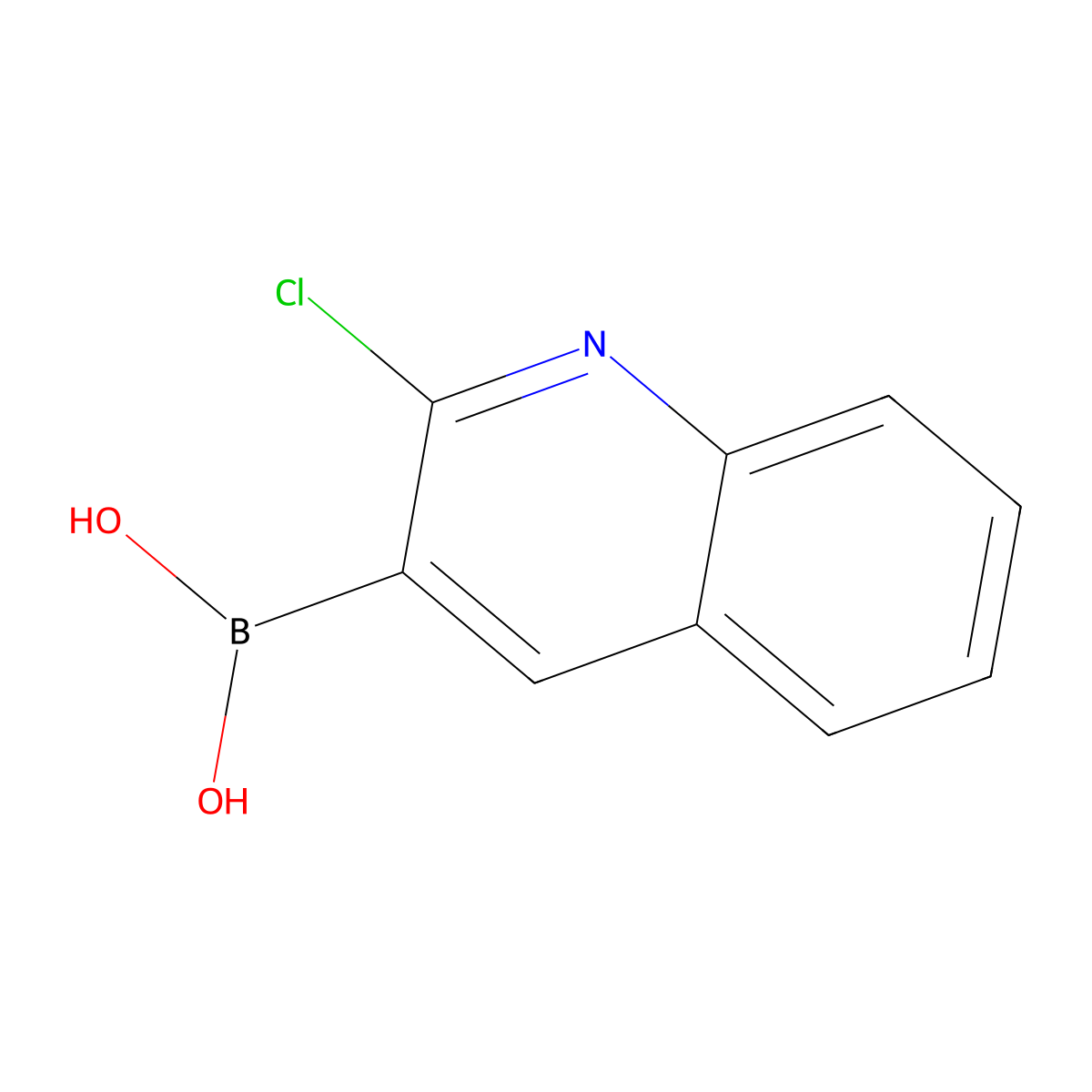 2-Chloroquinoline-3-boronic acid molecular structure, CAS 128676-84-6