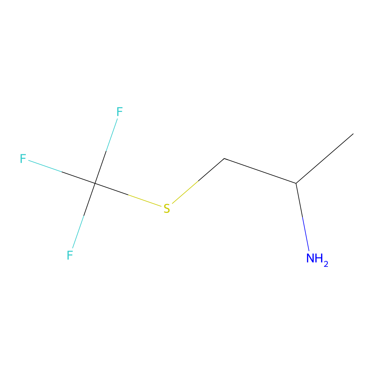 (2S)-1-[(trifluoromethyl)sulfanyl]propan-2-amine molecular structure, CAS 1286761-82-7