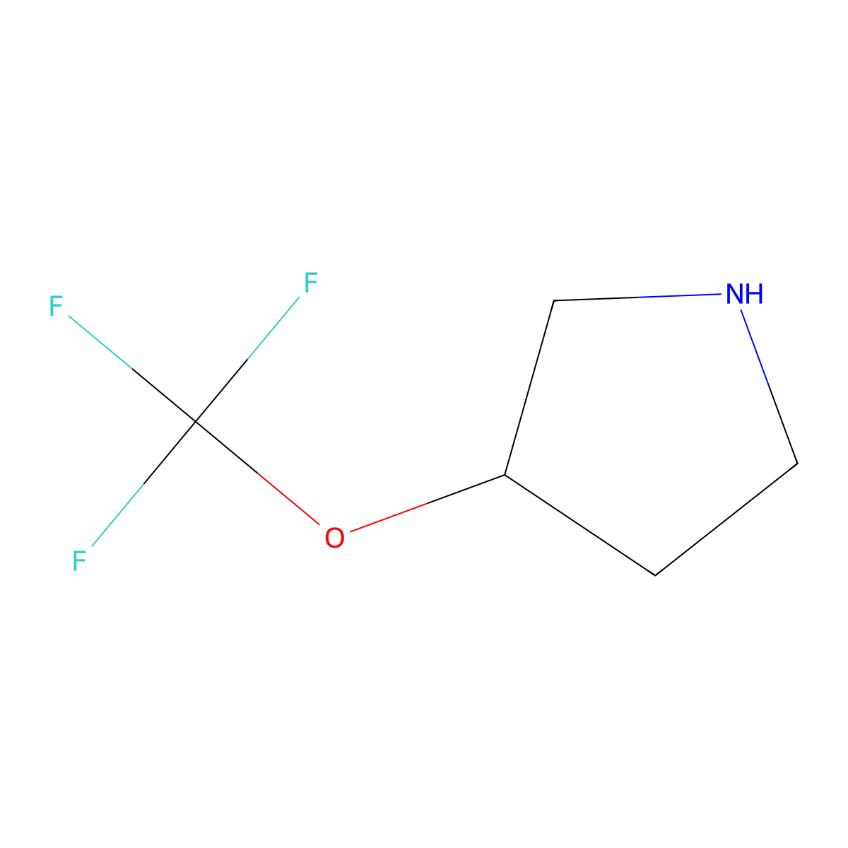 (3S)-3-(Trifluoromethoxy)pyrrolidine molecular structure, CAS 1286761-85-0