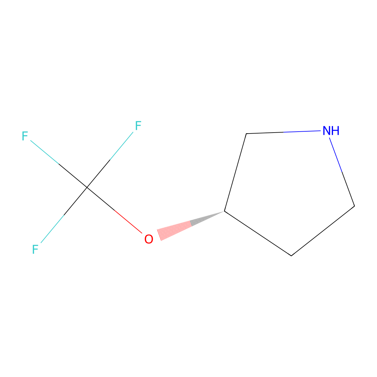 (3S)-3-(Trifluoromethoxy)pyrrolidine molecular structure, CAS 1286761-85-0