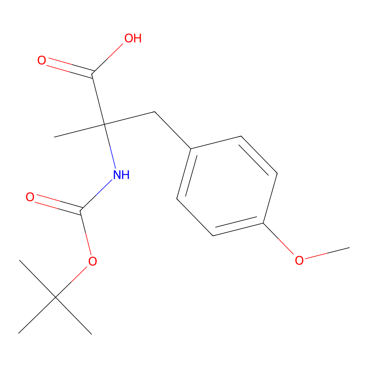 (S)-2-((tert-Butoxycarbonyl)amino)-3-(4-methoxyphenyl)-2-methylpropanoic acid molecular structure, CAS 1286768-65-7