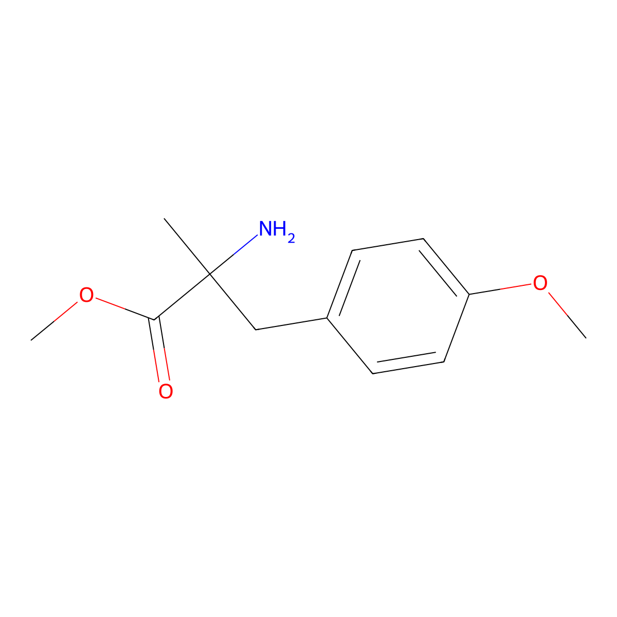 methyl (2R)-2-amino-3-(4-methoxyphenyl)-2-methylpropanoate molecular structure, CAS 1286768-70-4