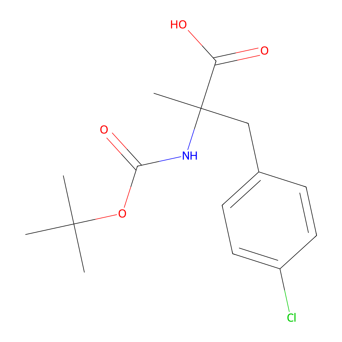 Boc-alpha-Me-Phe(4-Cl)-OH molecular structure, CAS 1286768-97-5