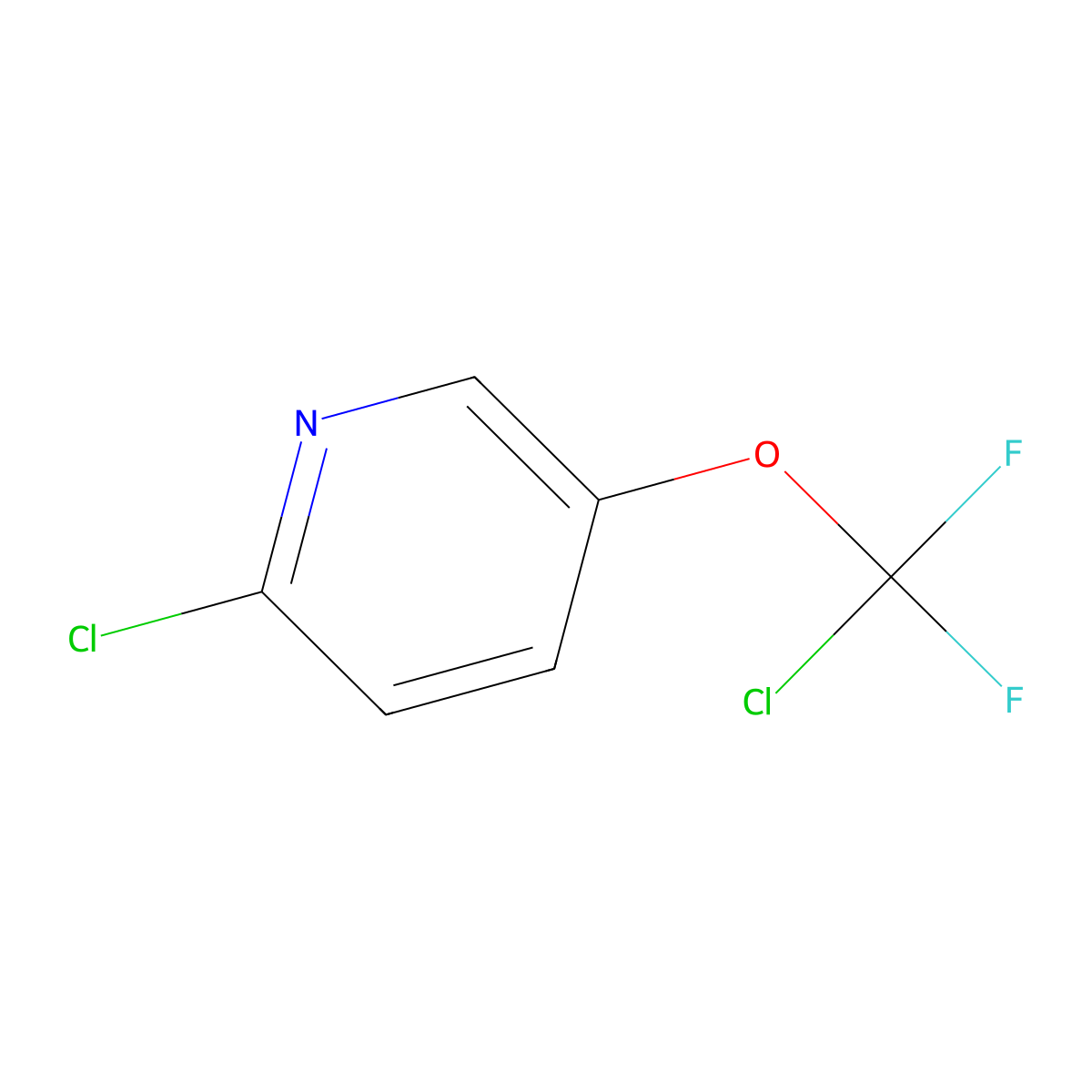 2-Chloro-5-(chlorodifluoromethoxy)pyridine molecular structure, CAS 1286776-73-5