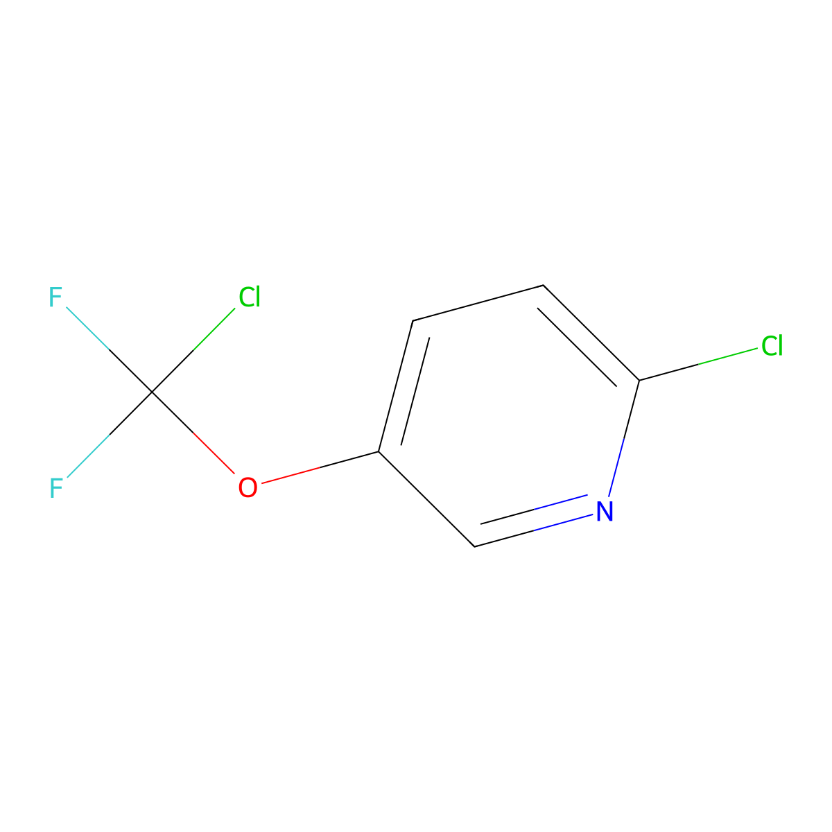 2-Chloro-5-(chlorodifluoromethoxy)pyridine molecular structure, CAS 1286776-73-5
