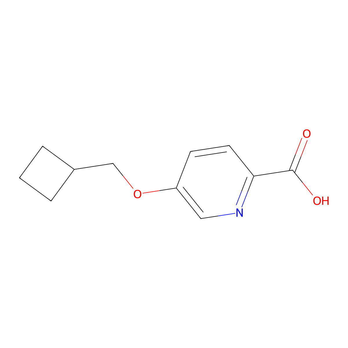 5-(Cyclobutylmethoxy)pyridine-2-carboxylic acid molecular structure, CAS 1286777-07-8