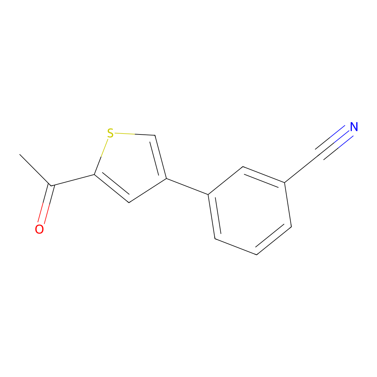 3-(5-Acetylthiophen-3-yl)benzonitrile molecular structure, CAS 1286777-44-3