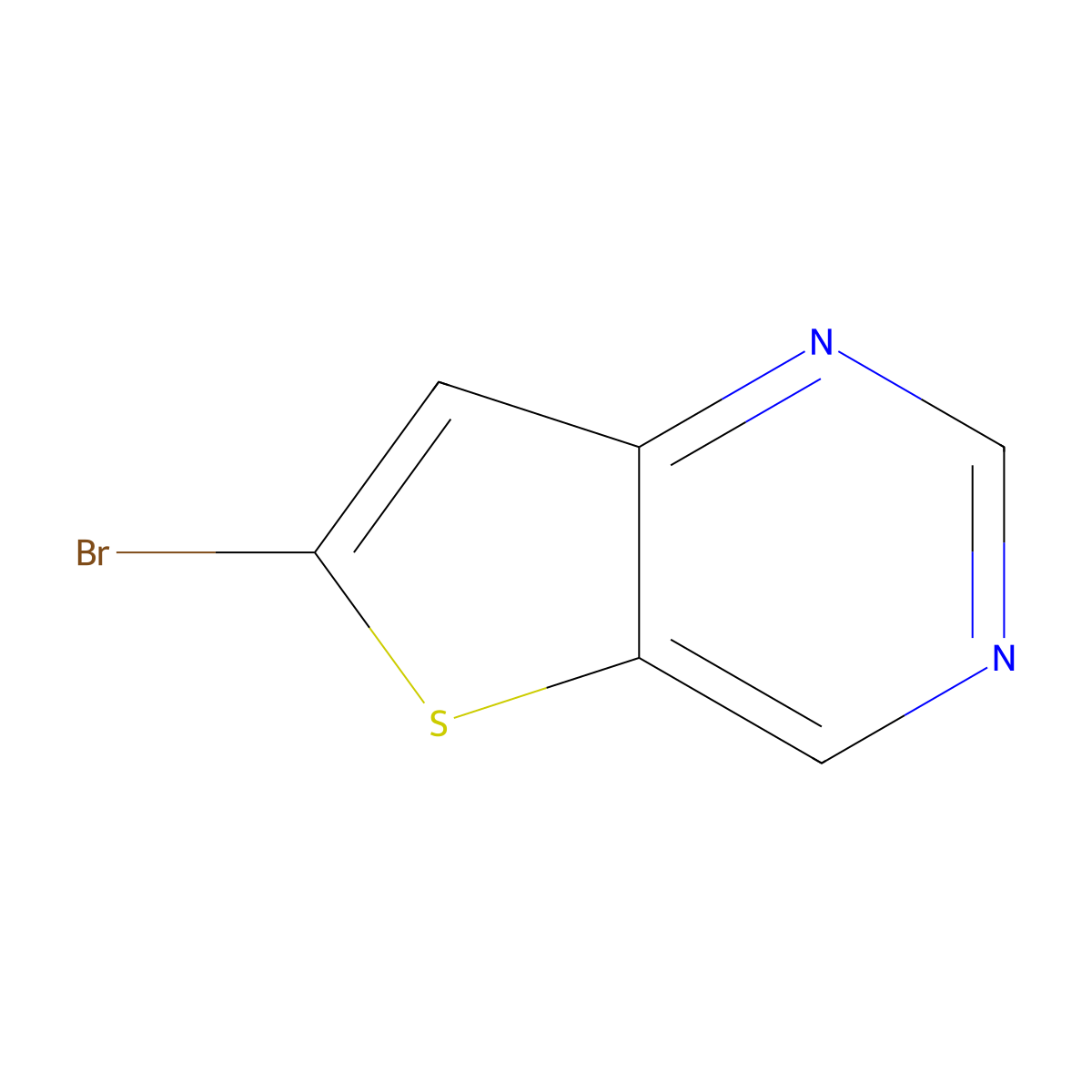 6-Bromothieno[3,2-d]pyrimidine molecular structure, CAS 1286784-18-6