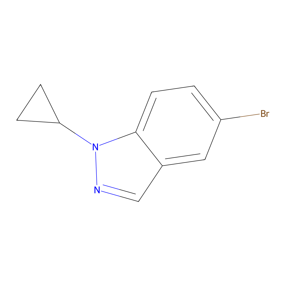 5-Bromo-1-cyclopropyl-1H-indazole molecular structure, CAS 1286794-16-8