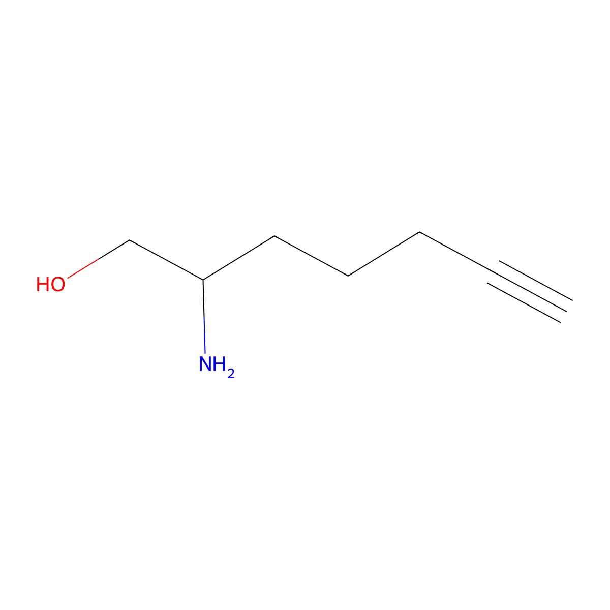 (S)-2-Aminohept-6-yn-1-ol molecular structure, CAS 1286836-01-8