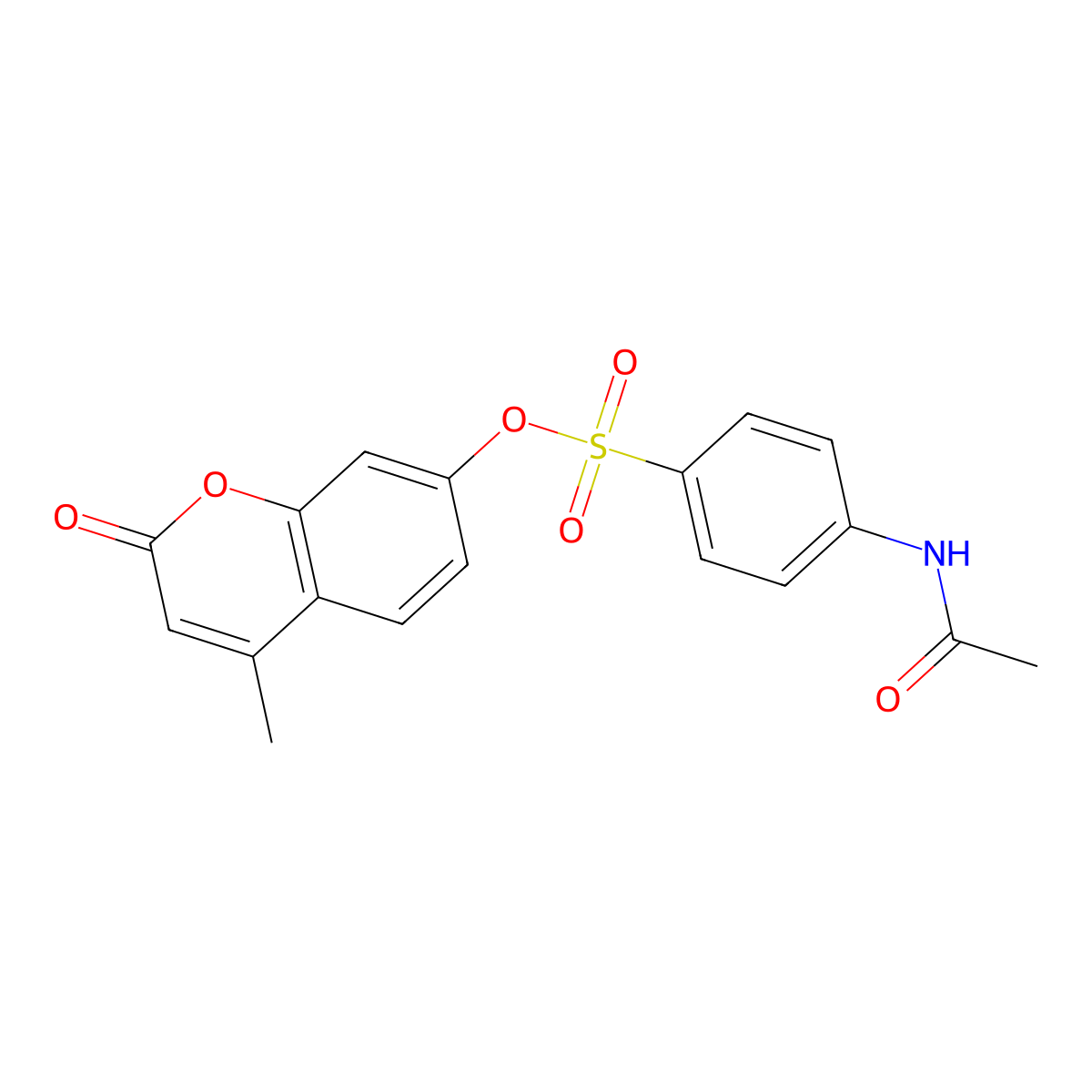(4-Methyl-2-oxochromen-7-yl) 4-acetamidobenzenesulfonate molecular structure, CAS 1286862-52-9