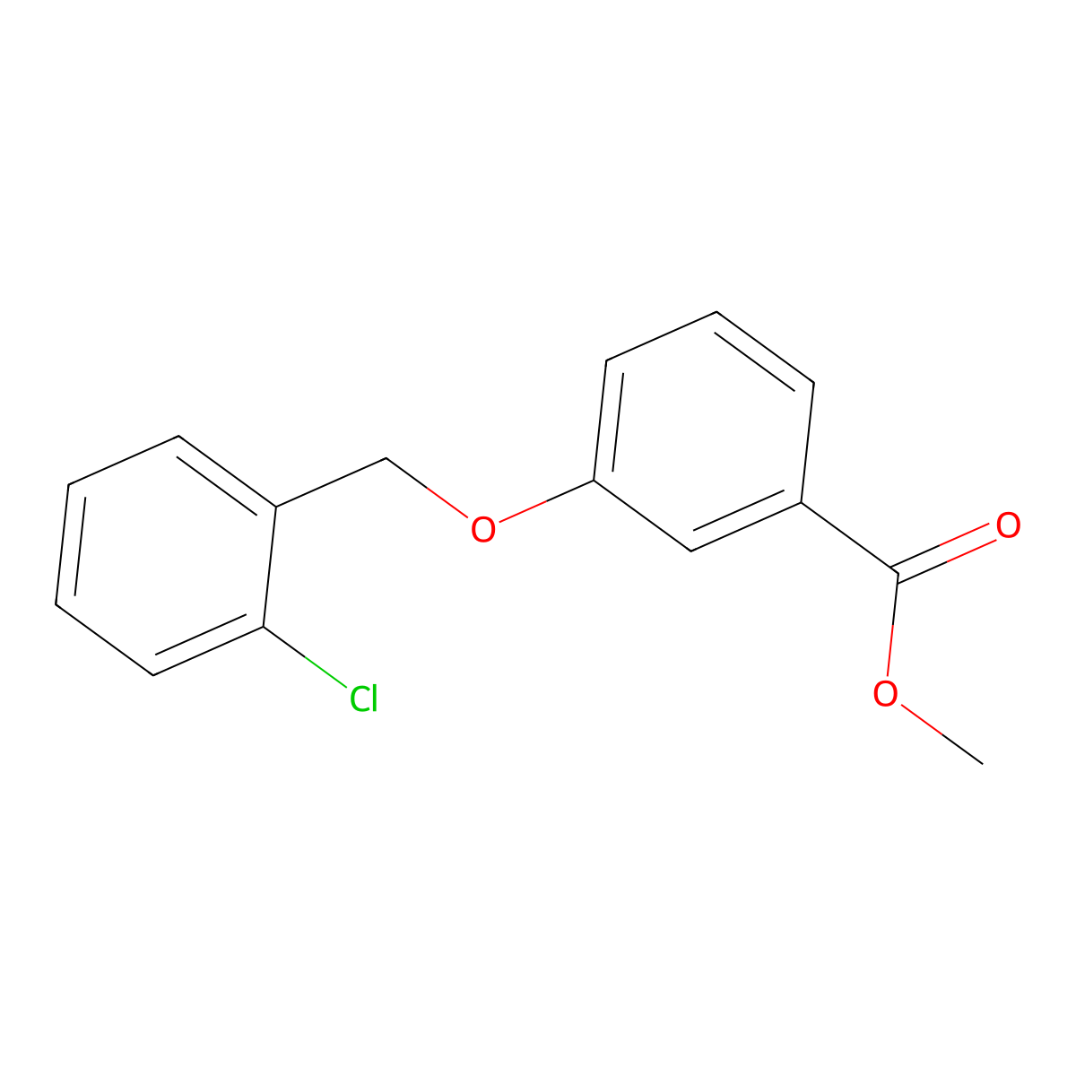 Methyl 3-[(2-chlorobenzyl)oxy]benzoate molecular structure, CAS 1286898-52-9