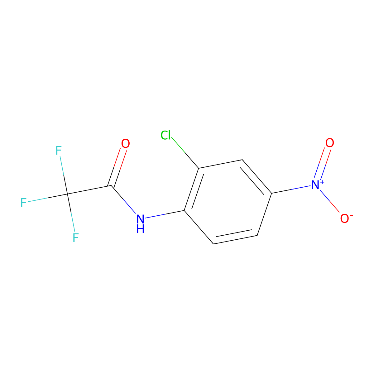 N-(2-chloro-4-nitrophenyl)-2,2,2-trifluoroacetamide molecular structure, CAS 128691-93-0