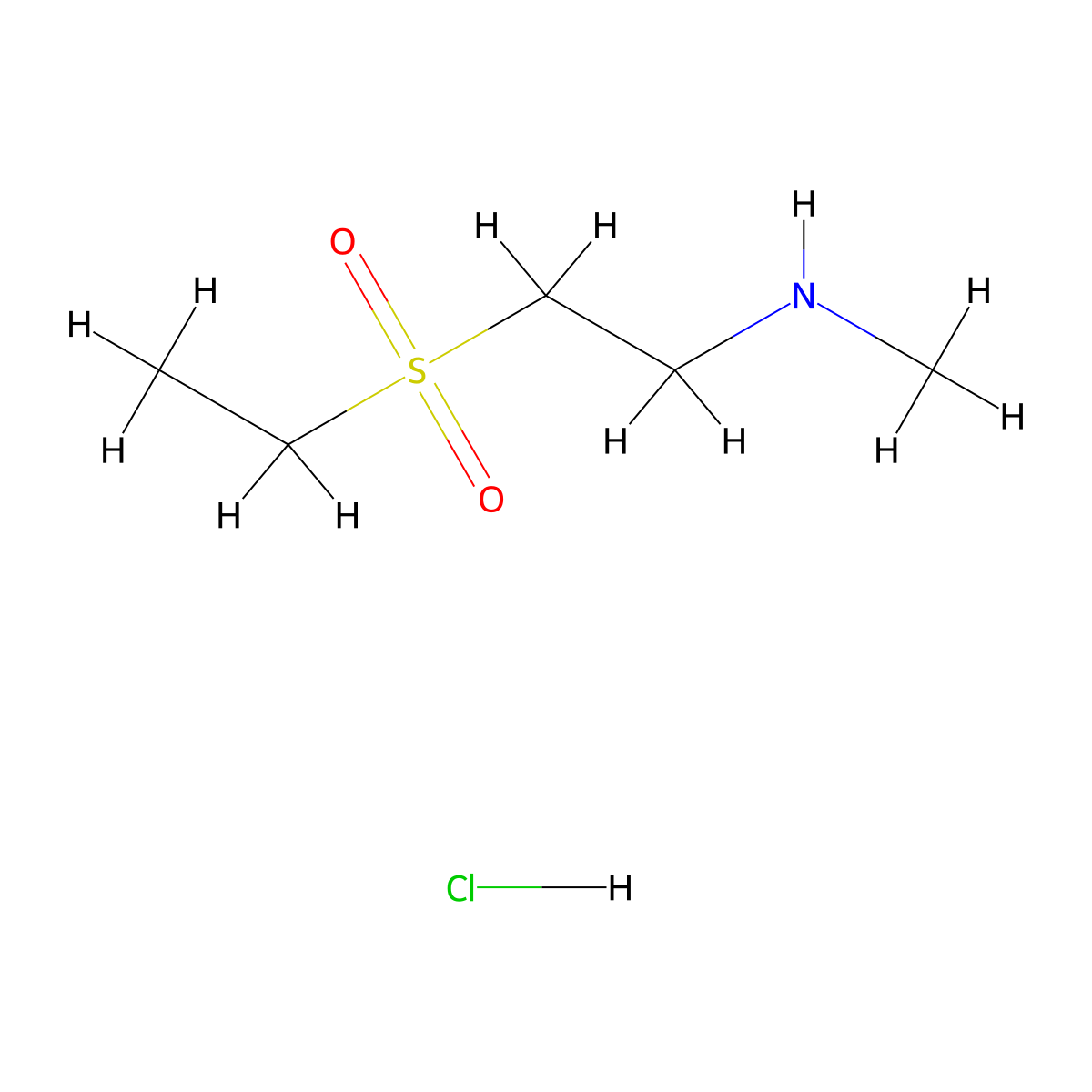 (2-(Ethanesulfonyl)ethyl)(methyl)amine hydrochloride molecular structure, CAS 128696-32-2