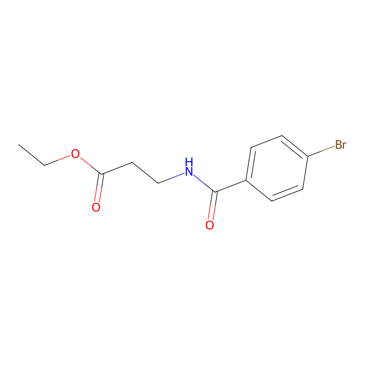 Ethyl 3-[(4-bromophenyl)formamido]propanoate molecular structure, CAS 1286980-74-2