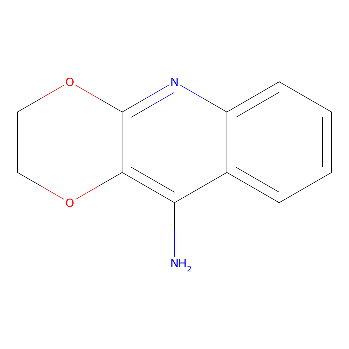 2H,3H-[1,4]dioxino[2,3-b]quinolin-10-amine molecular structure, CAS 128701-92-8