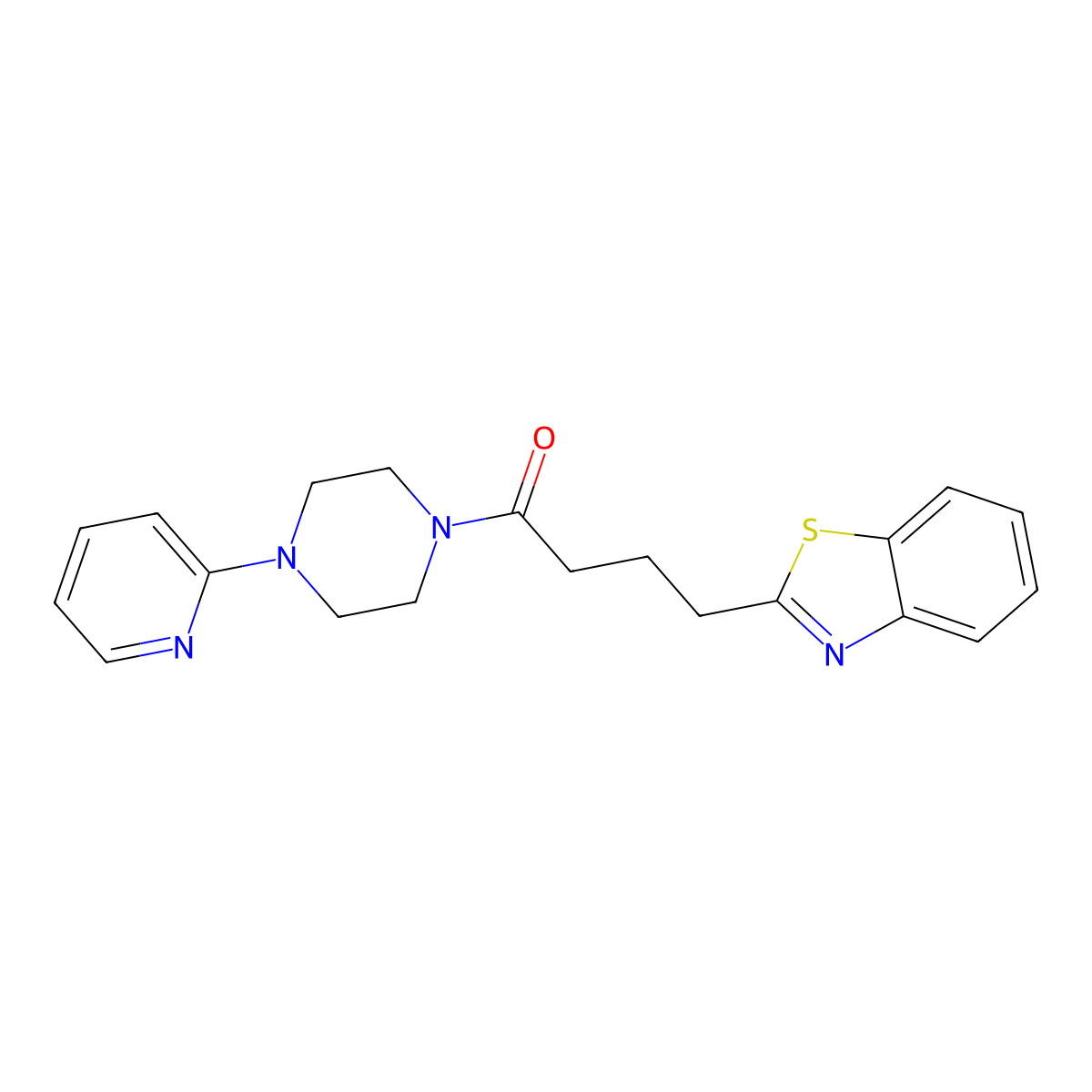 4-(1,3-Benzothiazol-2-yl)-1-[4-(pyridin-2-yl)piperazin-1-yl]butan-1-one molecular structure, CAS 1287023-65-7
