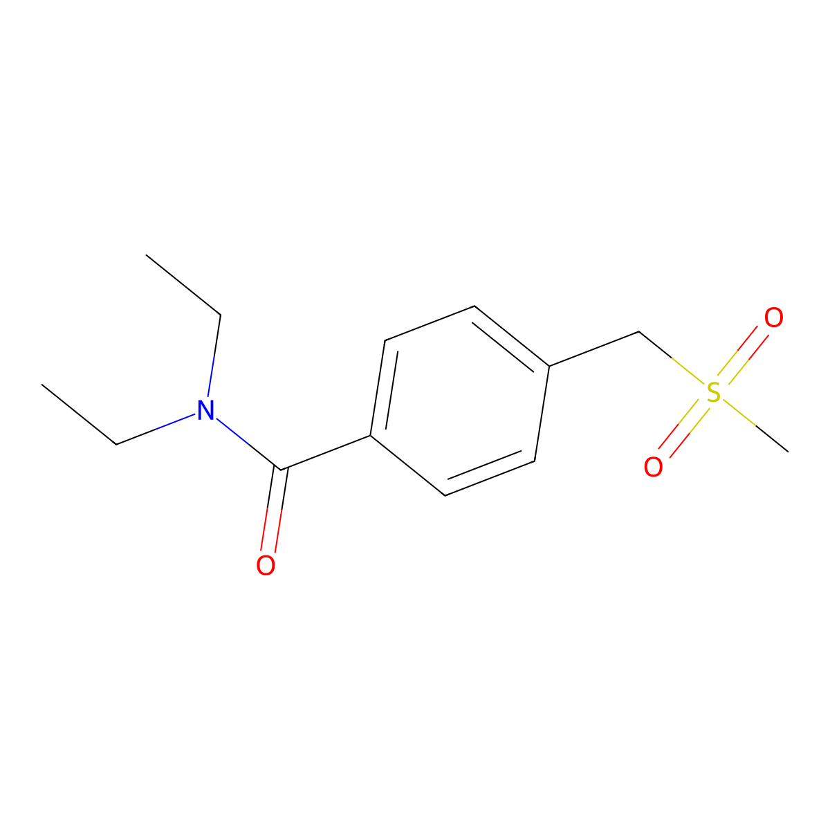 N,N-diethyl-4-(methanesulfonylmethyl)benzamide molecular structure, CAS 1287132-16-4