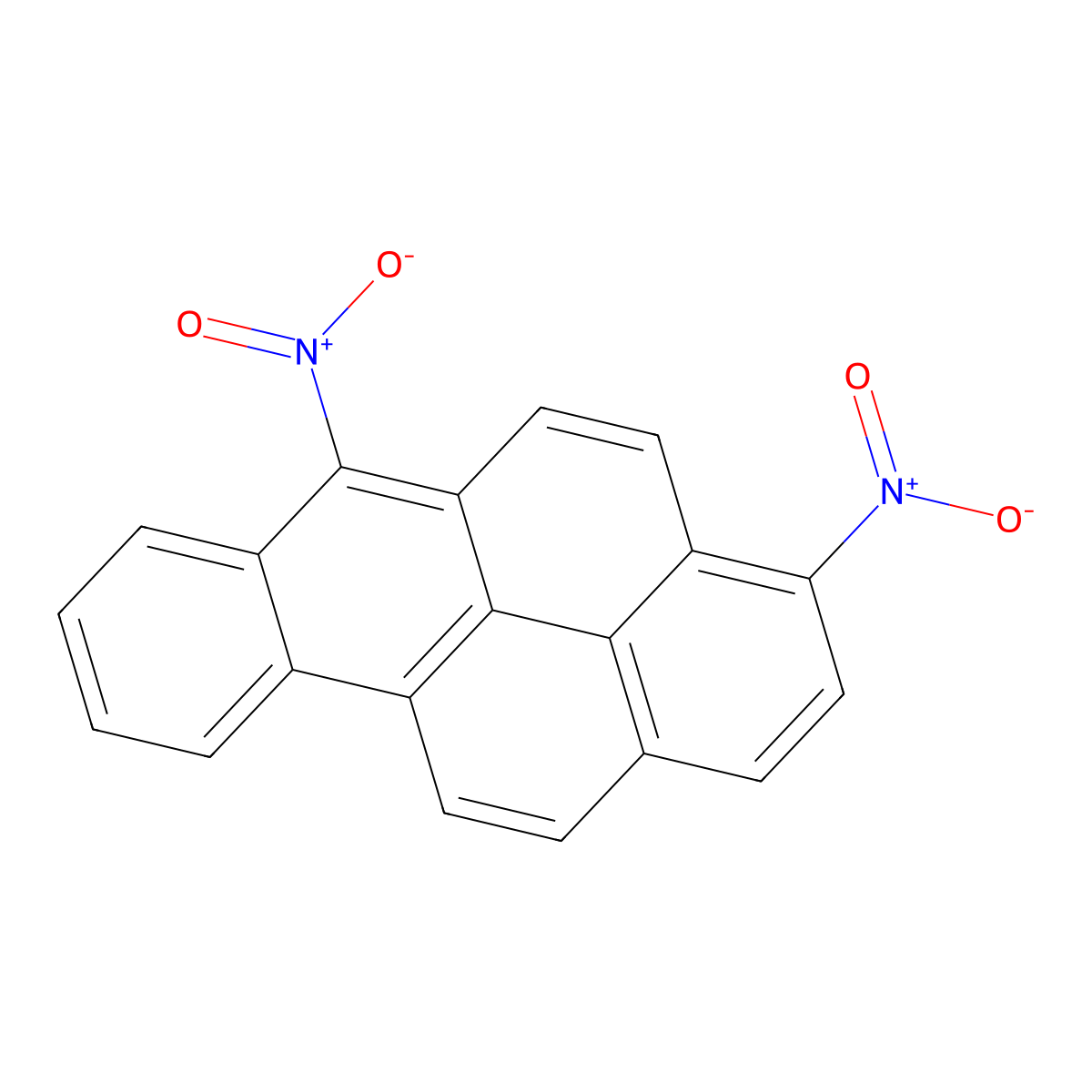 3,6-Dinitrobenzopyrene molecular structure, CAS 128714-76-1