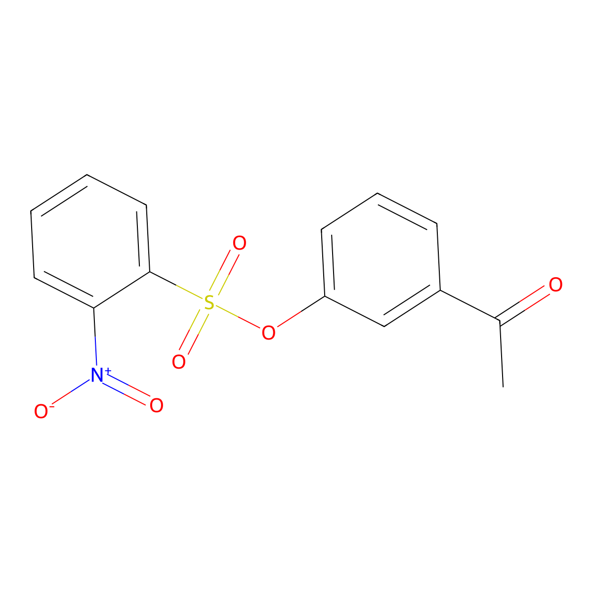 3-Acetylphenyl 2-nitrobenzene-1-sulfonate molecular structure, CAS 1287141-39-2