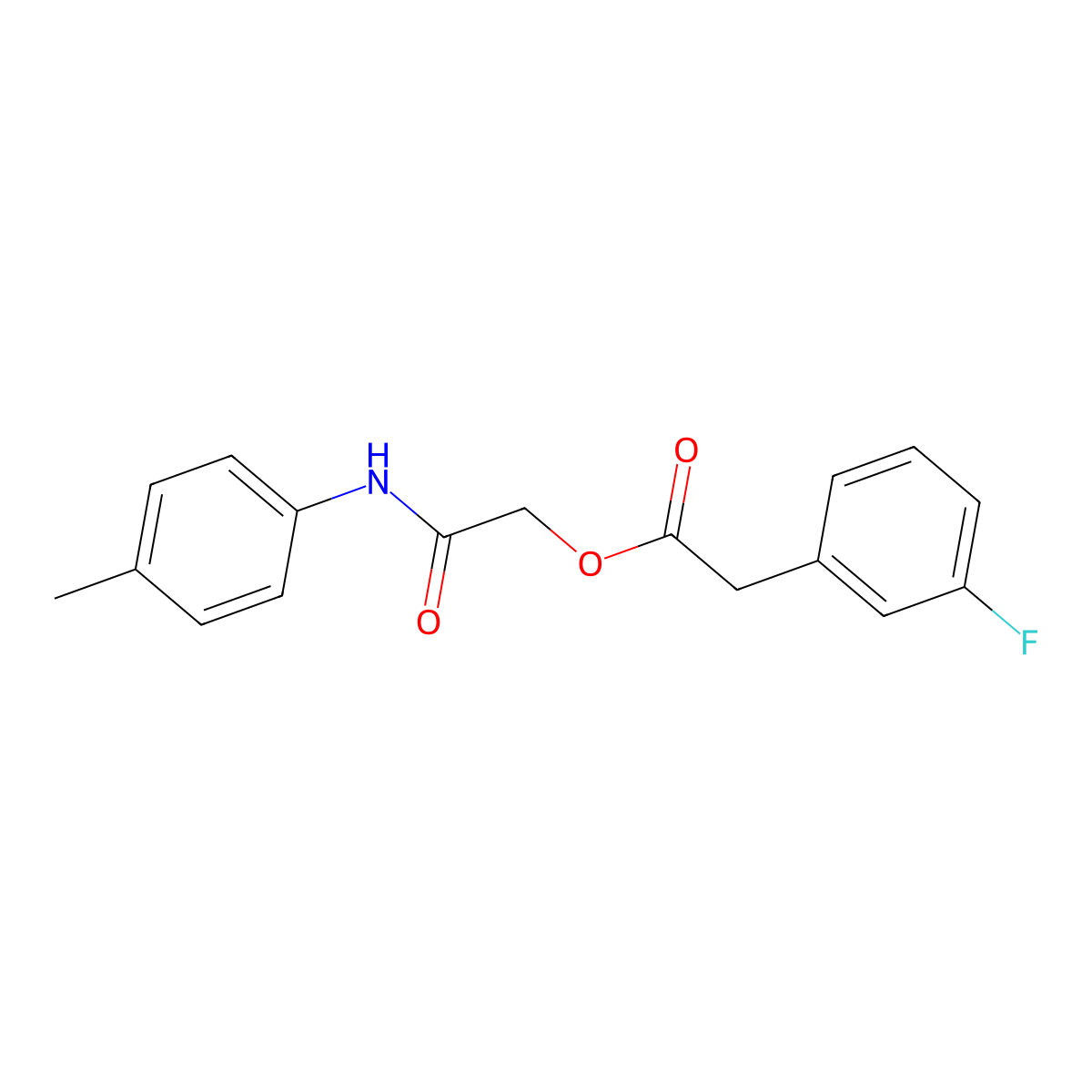 2-Oxo-2-(p-tolylamino)ethyl 2-(3-fluorophenyl)acetate molecular structure, CAS 1287148-24-6