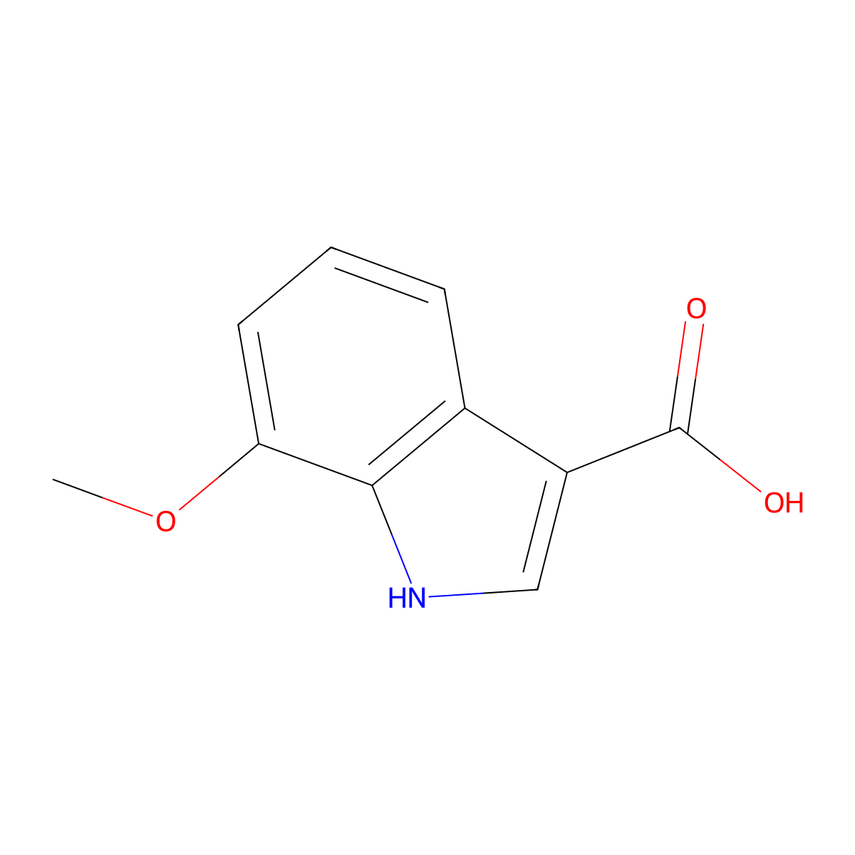 7-Methoxy-1H-indole-3-carboxylic acid molecular structure, CAS 128717-77-1