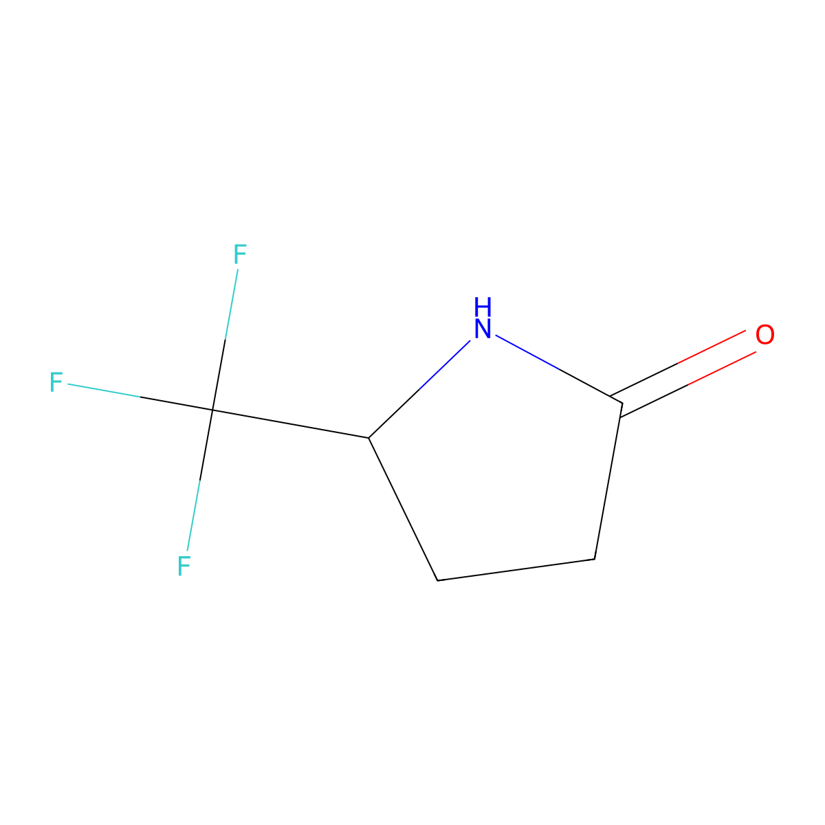 (5S)-5-(Trifluoromethyl)pyrrolidin-2-one molecular structure, CAS 1287211-10-2